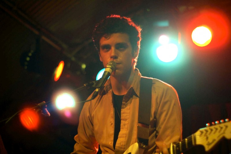 Noah and the Whale gig photographer Man singing into a microphone