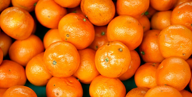 Tangerines Tangerine pile at a French market