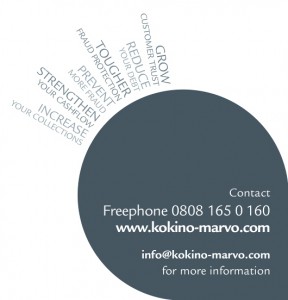 kokino-marvo's credit and fraud insight pull-up exhibition stand footer