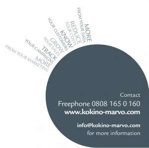 kokino-marvo's customer and marketing pull-up exhibition stand footer