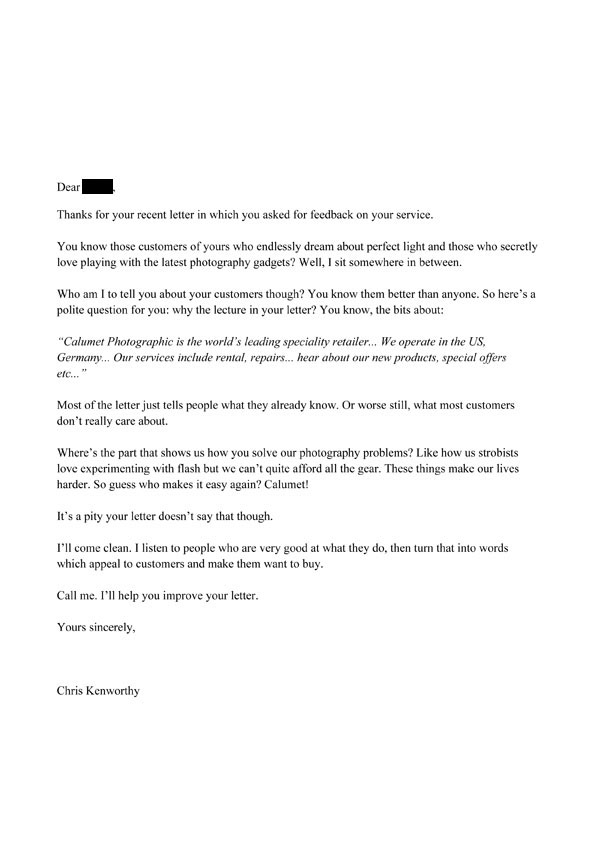 How Not To Write A Sales Letter Chris Kenworthy