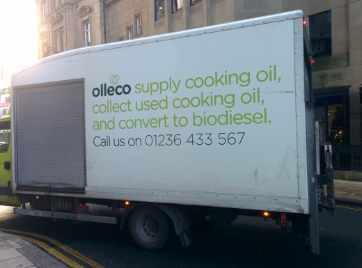 Olleco van in Leeds city centre