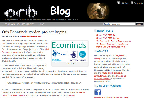 How a blog helps your charity