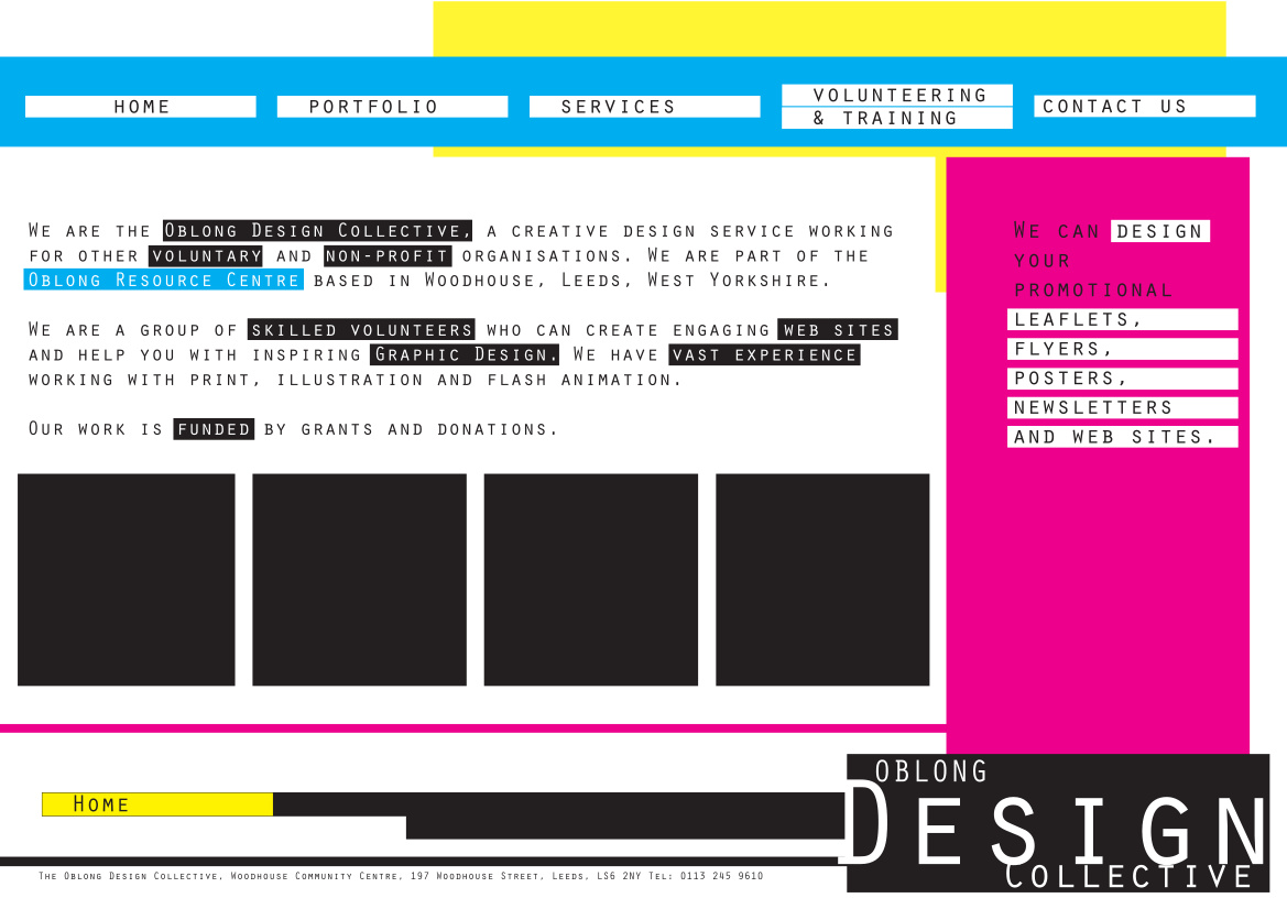 Sprucing up copy for Oblong Design Collective