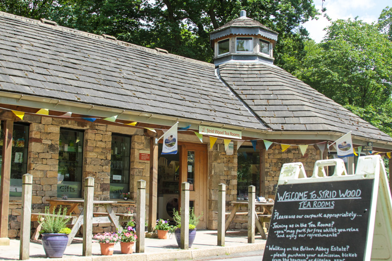 Strid wood tea room at Bloton Abbey near Skipton